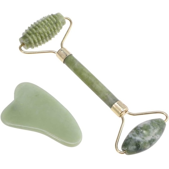 Gemstone Other - Carved Jade Facial Roller Ball Set AND Jade Gua Sha Massage Set, Beauty …